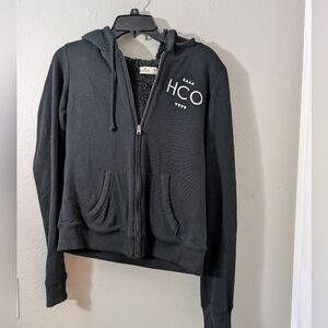 Hollister Co. Black Sherpa-Lined Hoodie